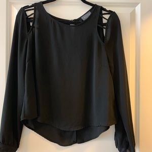 Black blouse with cut outs